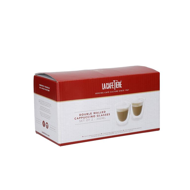 La Cafetière Double Walled Cappuccino Glasses Set - 2pcs. - Image 5