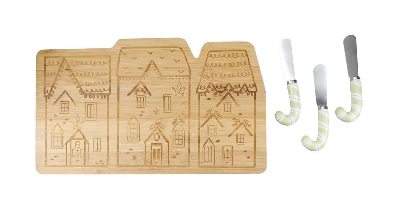 KitchenCraft The Nutcracker Collection Bamboo Cheese Serving
