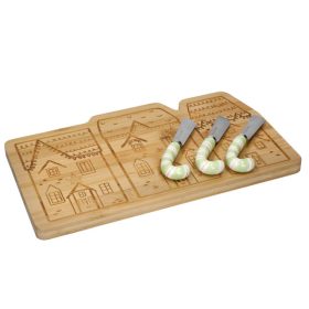 KitchenCraft The Nutcracker Collection Bamboo Cheese Serving