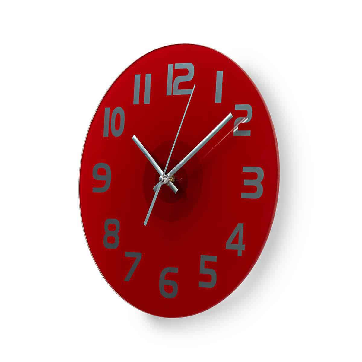 Nedis Wall Clock Glass 30cm - Red