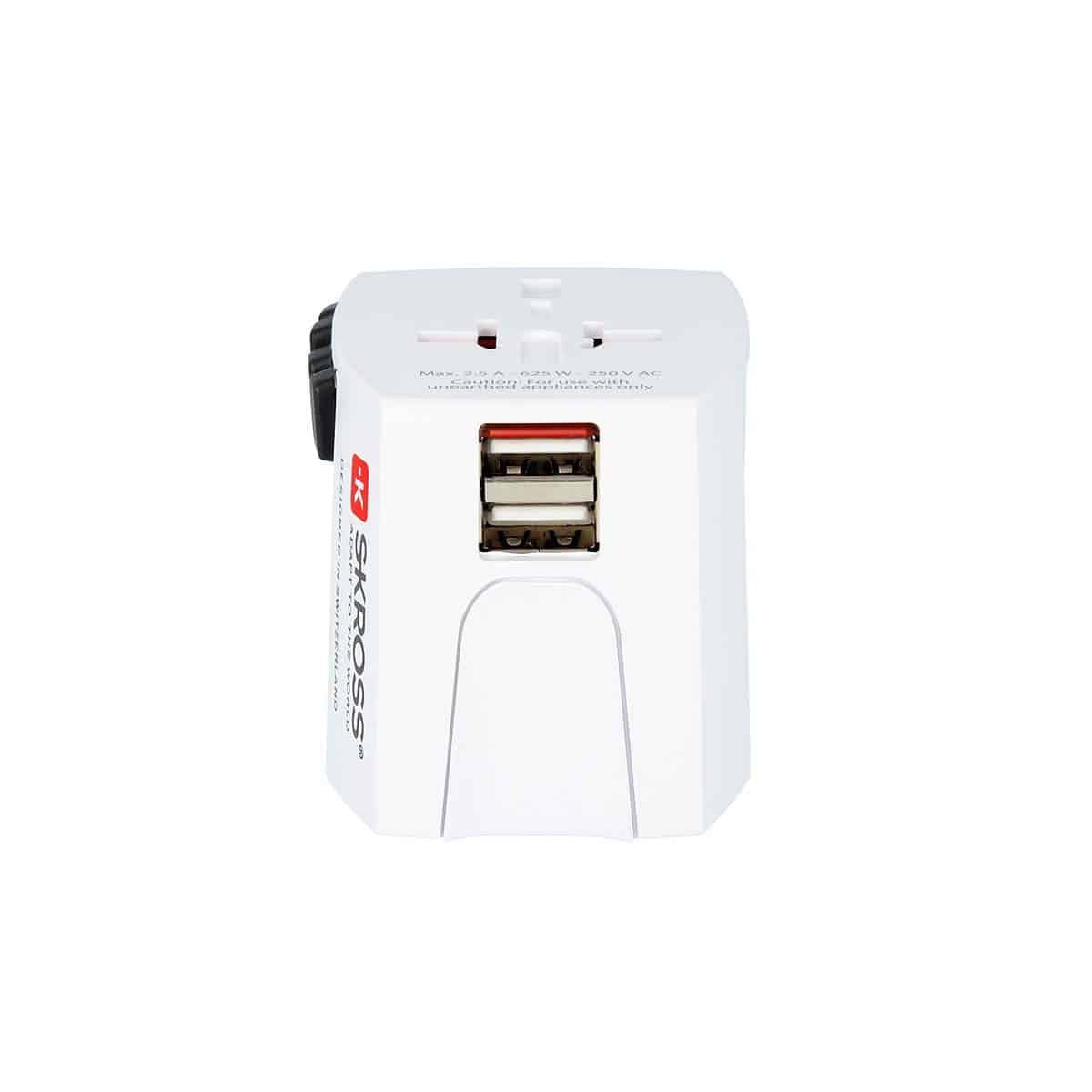 Skross Travel Adapter World MUV USB Unearthed