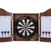 Longfield Darts Wooden Cabinet Complete Set - Brown