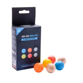 Longfield Games Jeu de Boule Wooden Buts - 6pcs