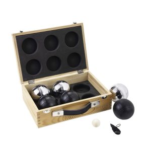 Longfield Games Jeu de Boule Set - 6pcs. Black & Silver