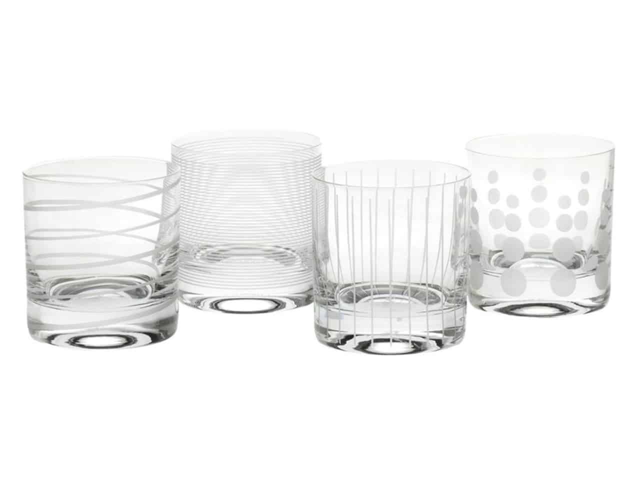 Mikasa Cheers Etched Crystal Tumblers - 4pcs.