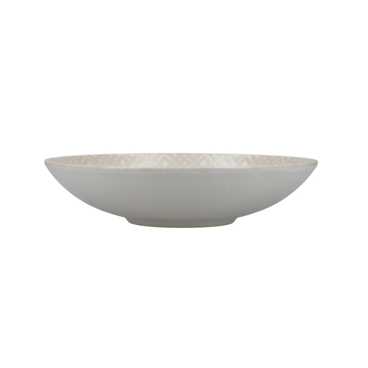 KitchenCraft Stoneware Pasta Bowl Embossed Grey - set 4 pcs