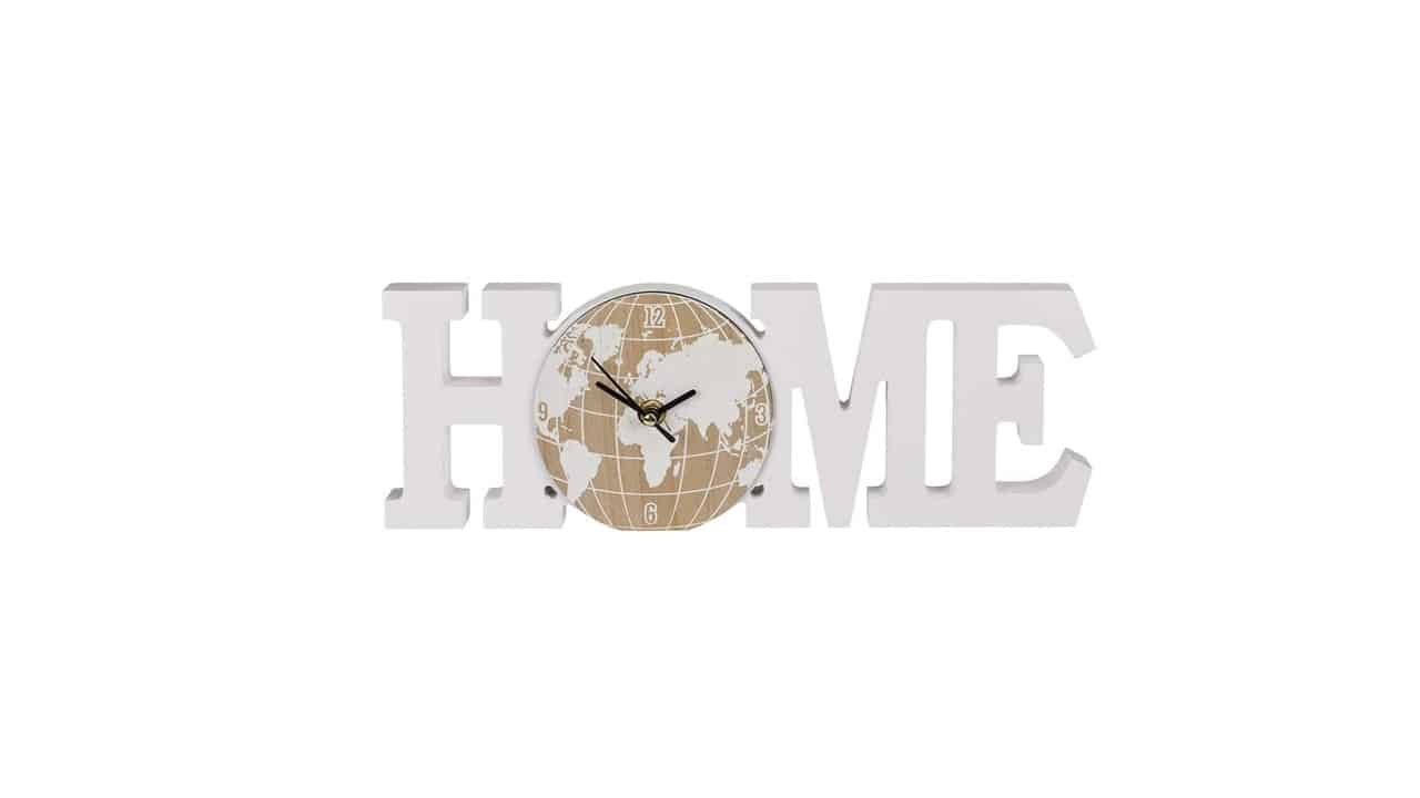 Out of the Blue White DECO World Wooden Clock Home