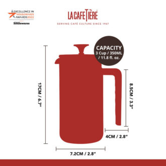 La Cafetière Pisa Cafetiere 3-Cup - Black
