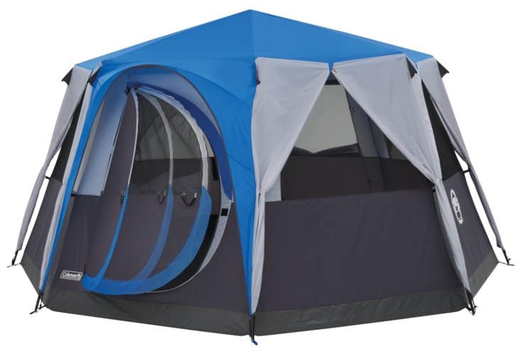 Coleman Cortes Octagon 8 Family Multi-Sided Tent - Blue
