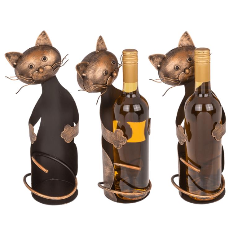 Out of the Blue Metal Bottle Holder Curious Cat