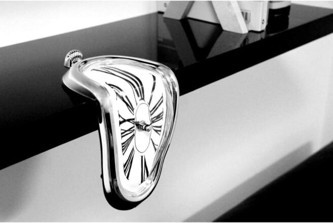 Out of the Blue Clock Melting Time