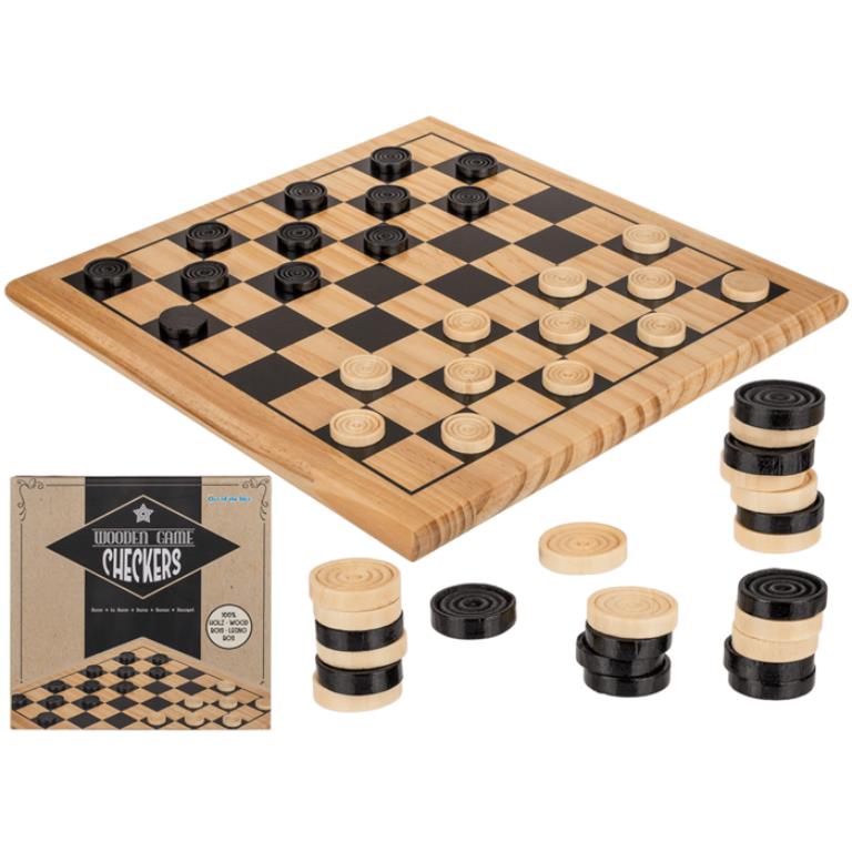 Out of the Blue Wooden Game Checkers