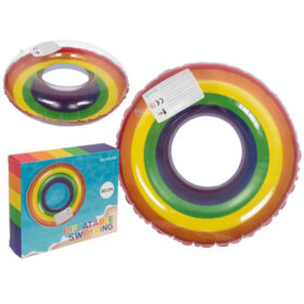 Out of the Blue Inflatable Swim Ring Rainbow