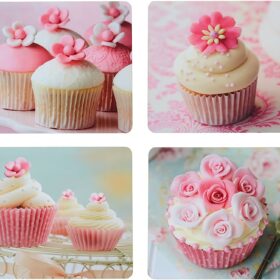 The Kitchen Craft Cupcake Cork Back Laminated Placemats are a set of 4 placemats that are made of cork and laminated.