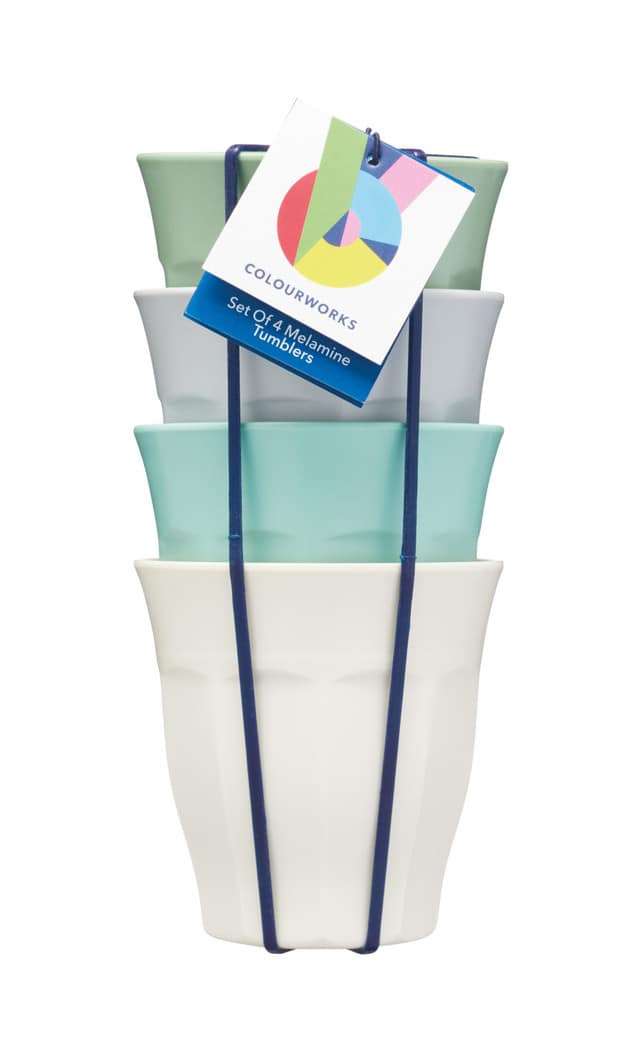 Colourworks_Melamine_Tumblers_Classic_Colours_Set_4pcs.