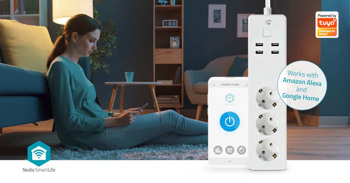 SmartLife Power Strip with UPS and Plugs