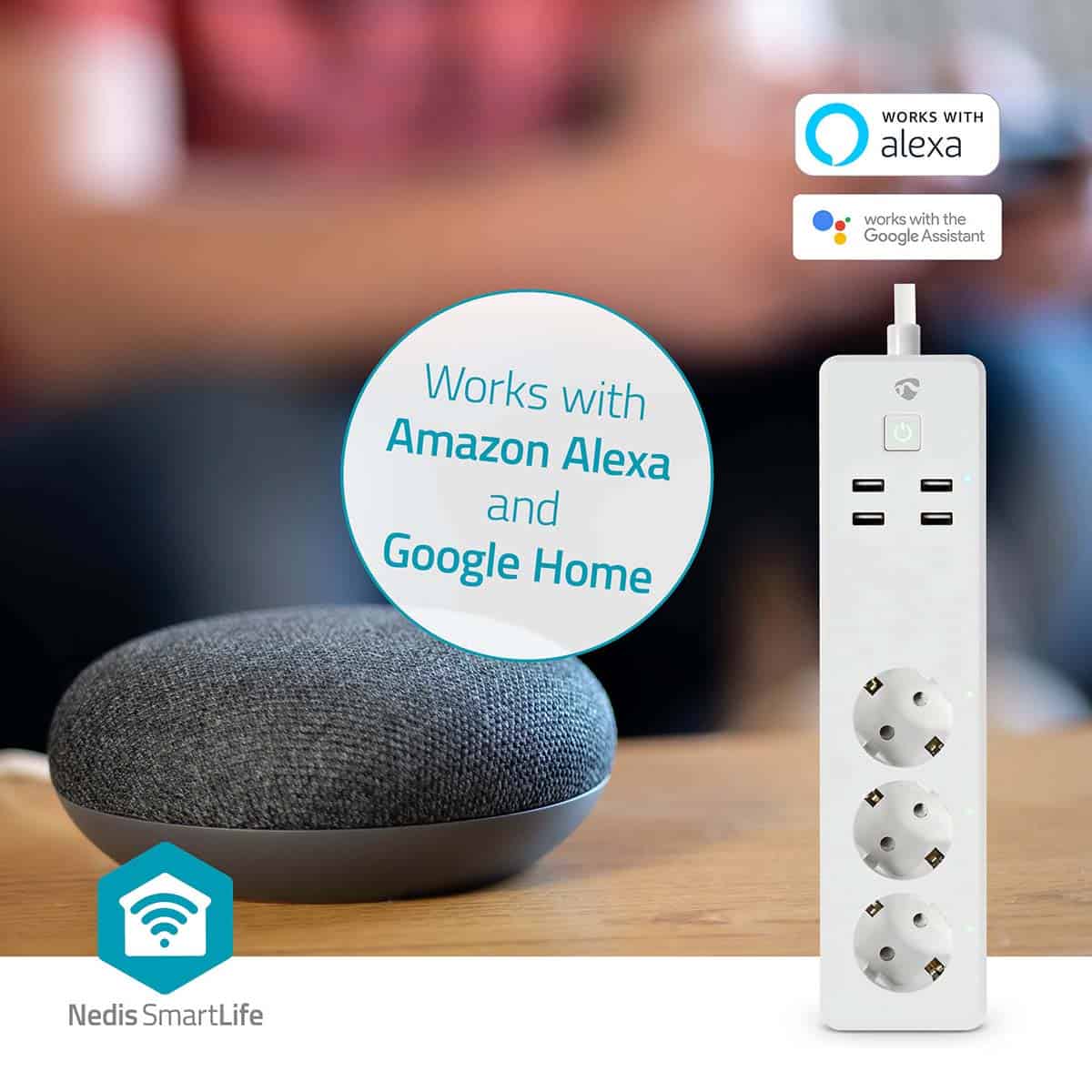 SmartLife Power Strip with UPS and Plugs