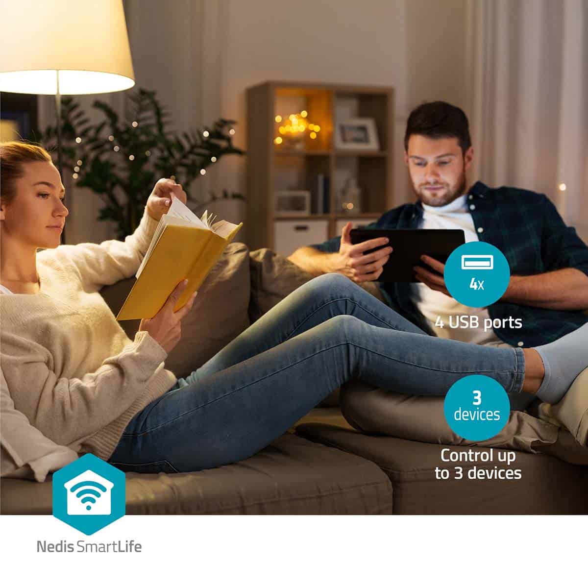 SmartLife Power Strip with UPS and Plugs