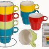 Colourful coffee cups
