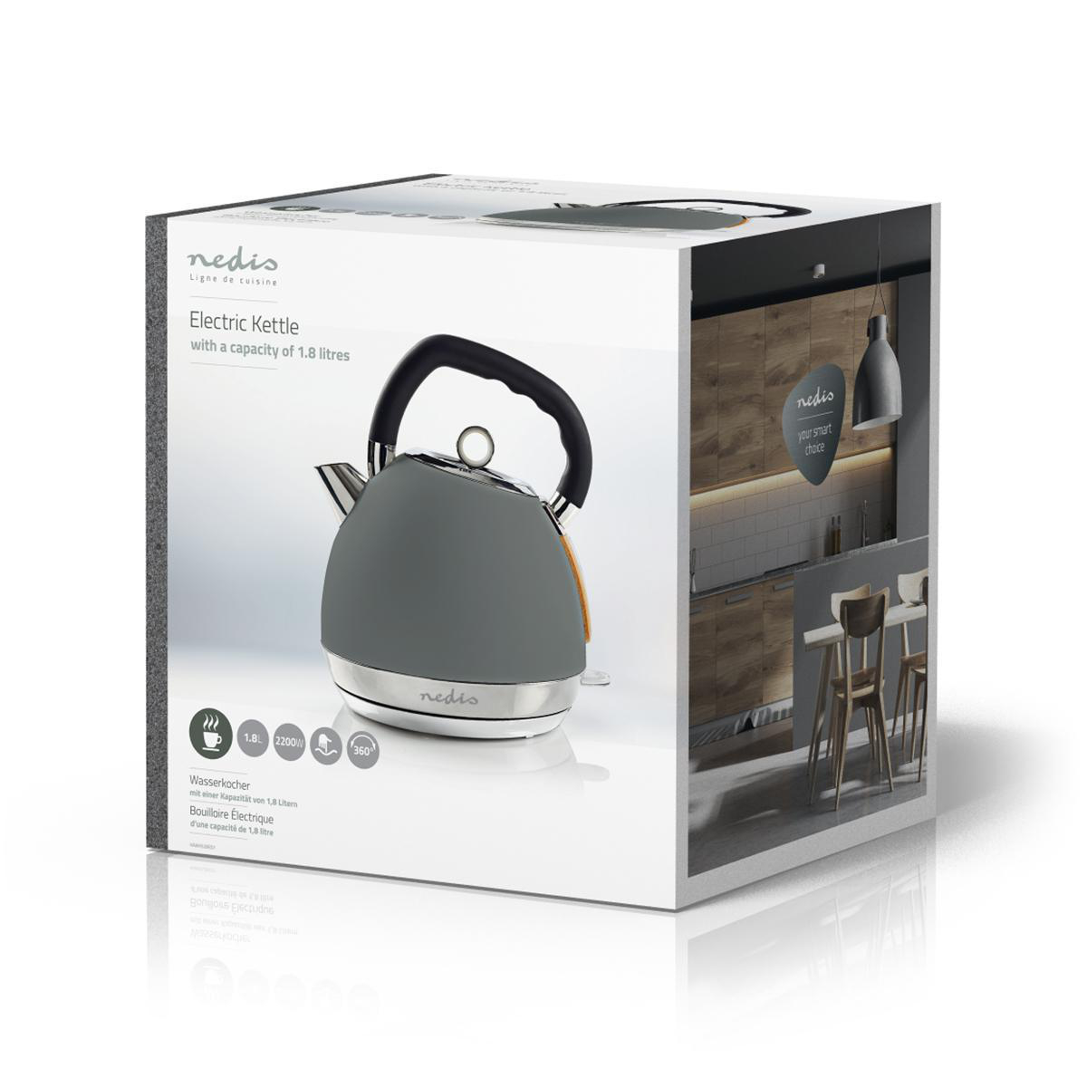 Nedis Kettle Soft-Touch | 1.8L | Strix® Control - Image 2