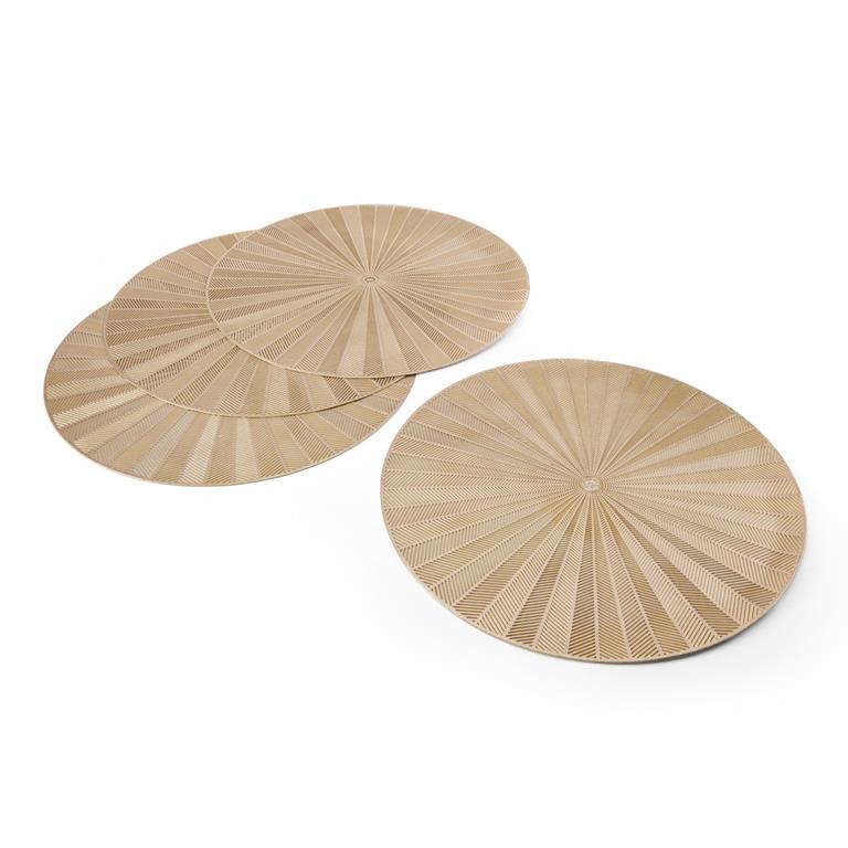 Mikasa Gold Glimmer Round Placemat Set 38cm – 4pcs.
