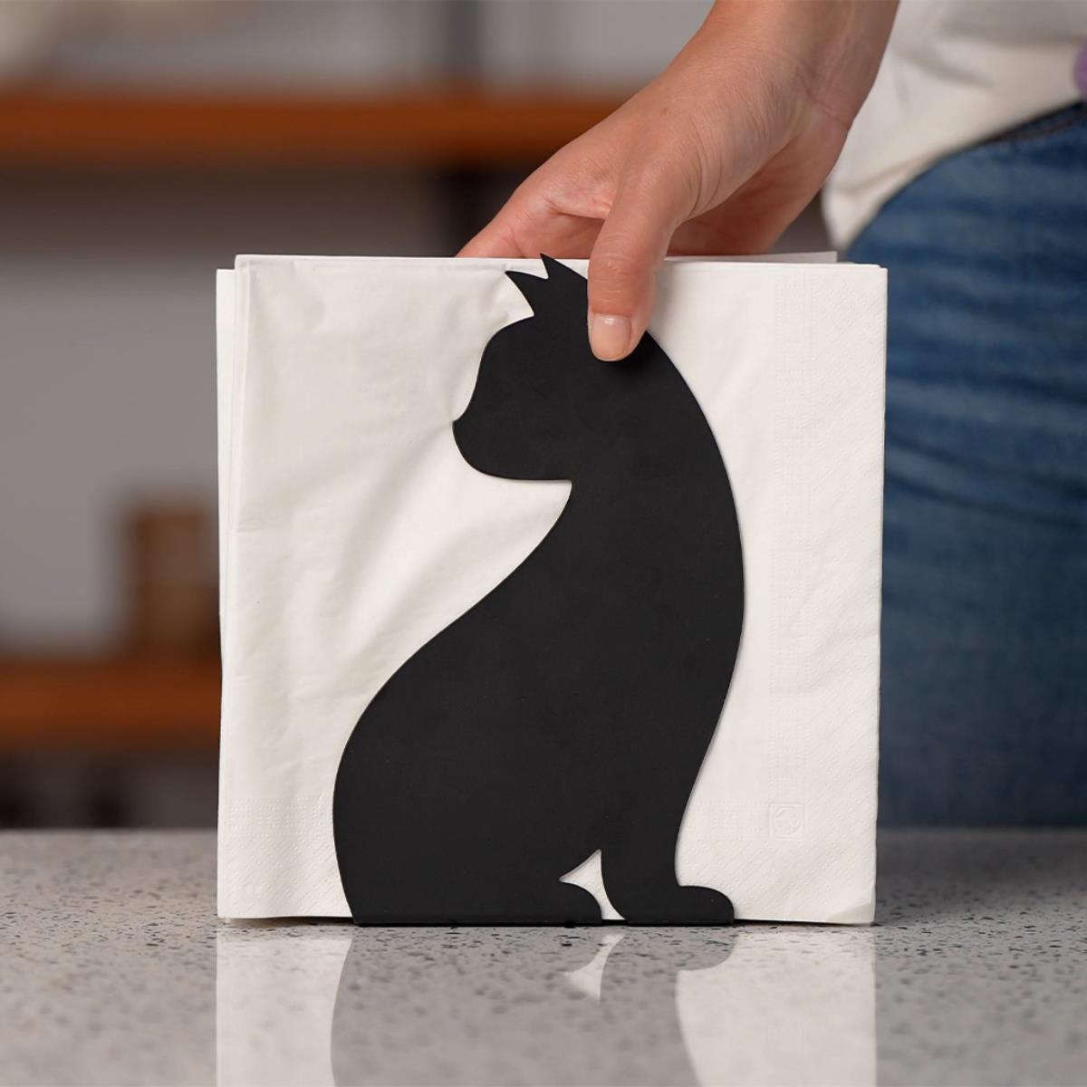 Balvi Napkin Holder Feline - Black - Image 9