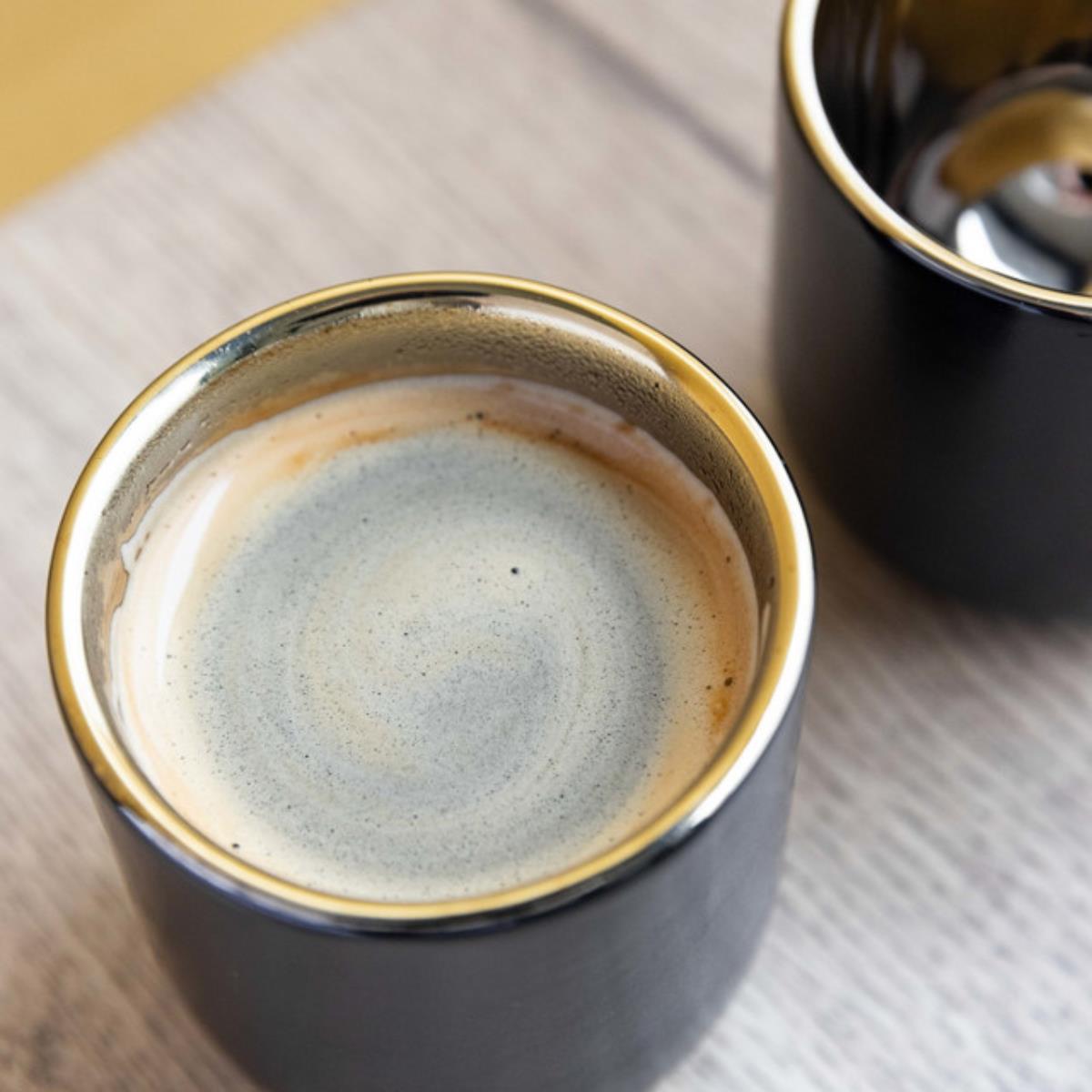 La Cafetière Double Insulated Espresso Cups Black/Gold 2pcs. - Image 6