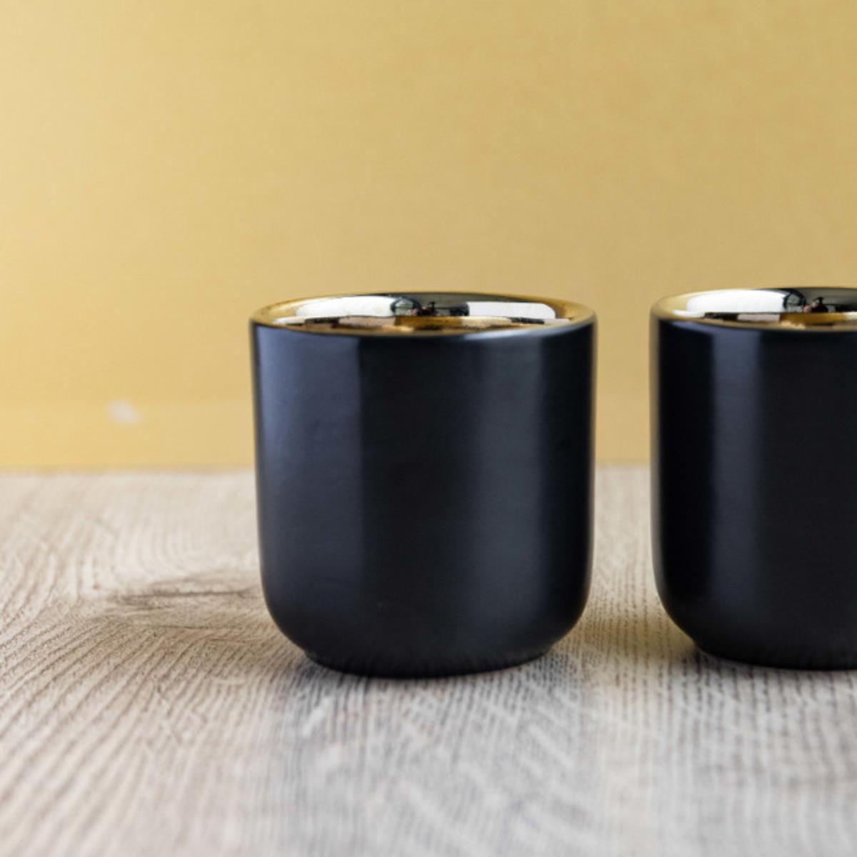 La Cafetière Double Insulated Espresso Cups Black/Gold 2pcs. - Image 3