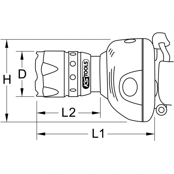 KS Tools Perfect LED Headlamp with focus 140lm - Image 3