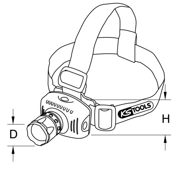 KS Tools Perfect LED Headlamp with focus 140lm - Image 2
