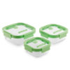 Lékué Versatile Square Glass Container Set - 3pcs.