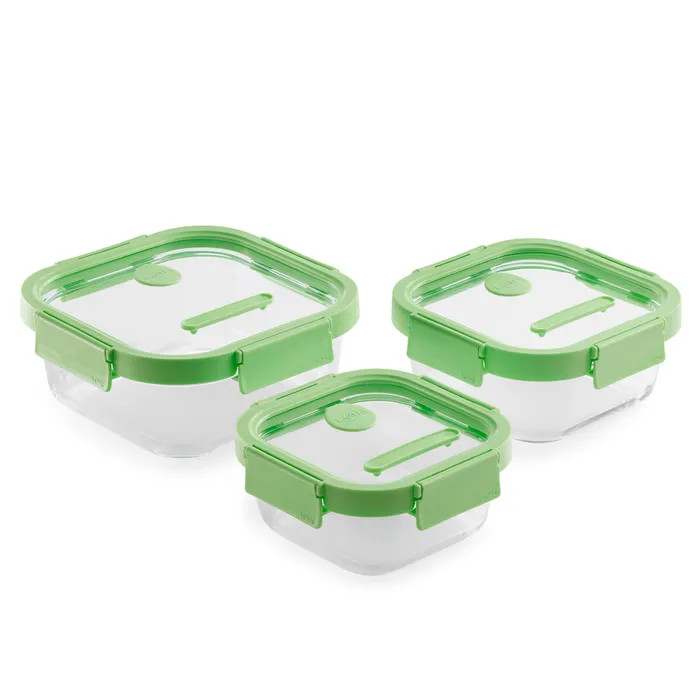 Lékué Versatile Square Glass Container Set - 3pcs.