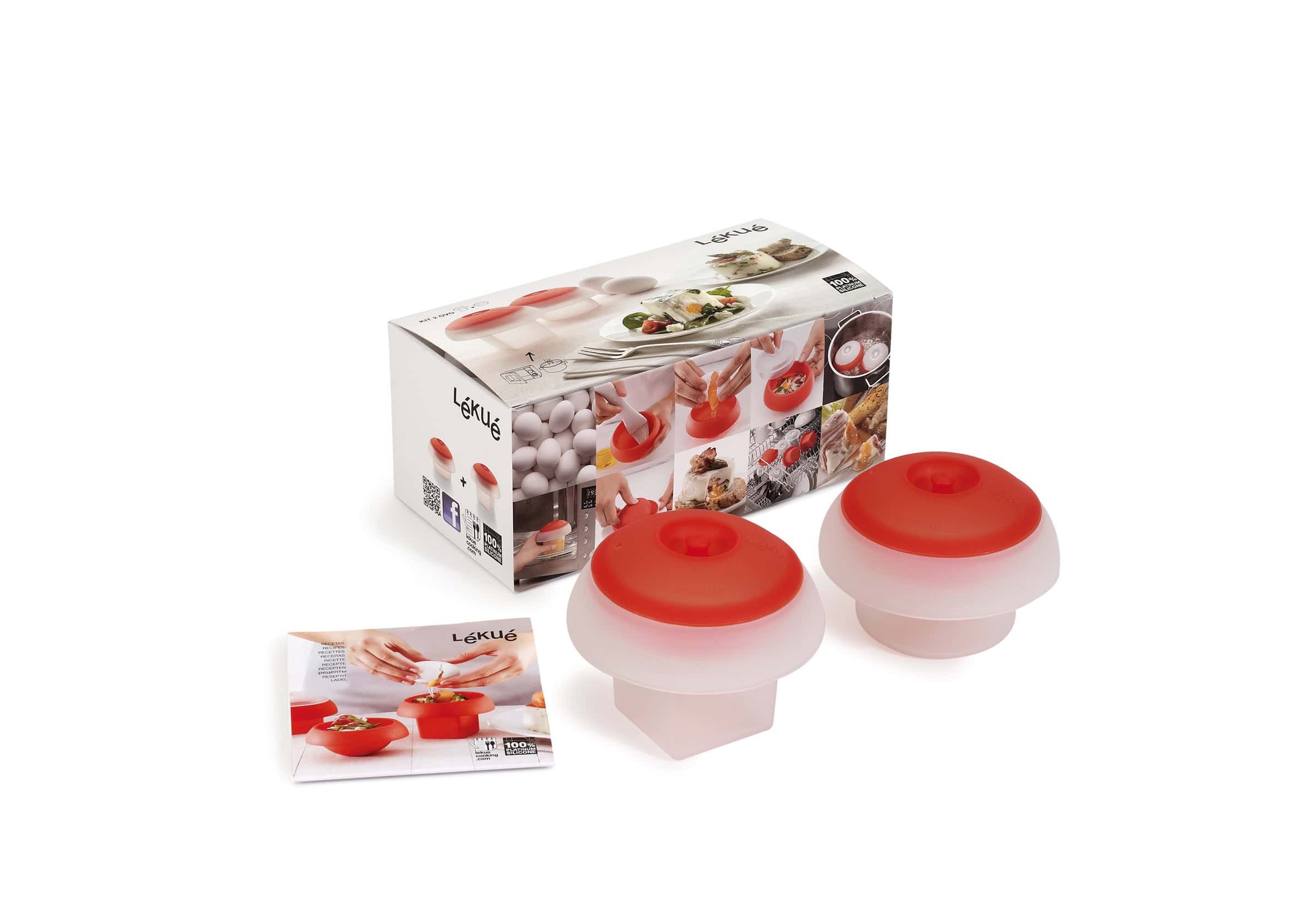 LÉKUÉ OVO Kit 2 pcs. (Cube & Cylinder)- White