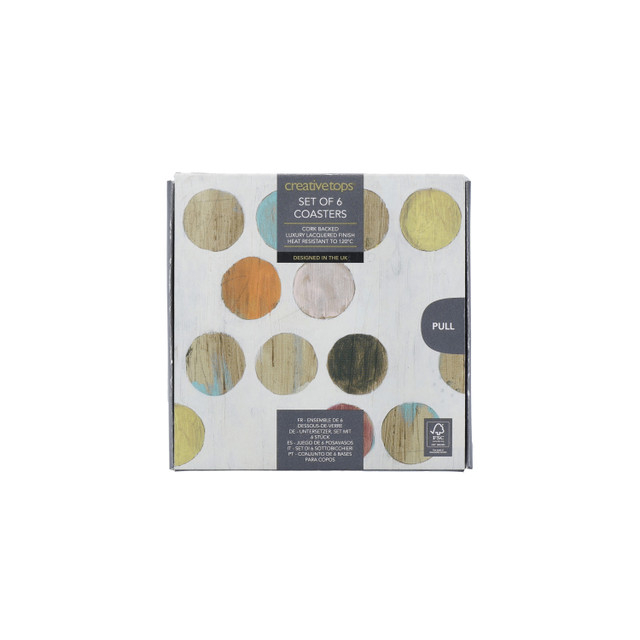 Creative Tops Premium Coasters Set 6pcs. - Retro Spot