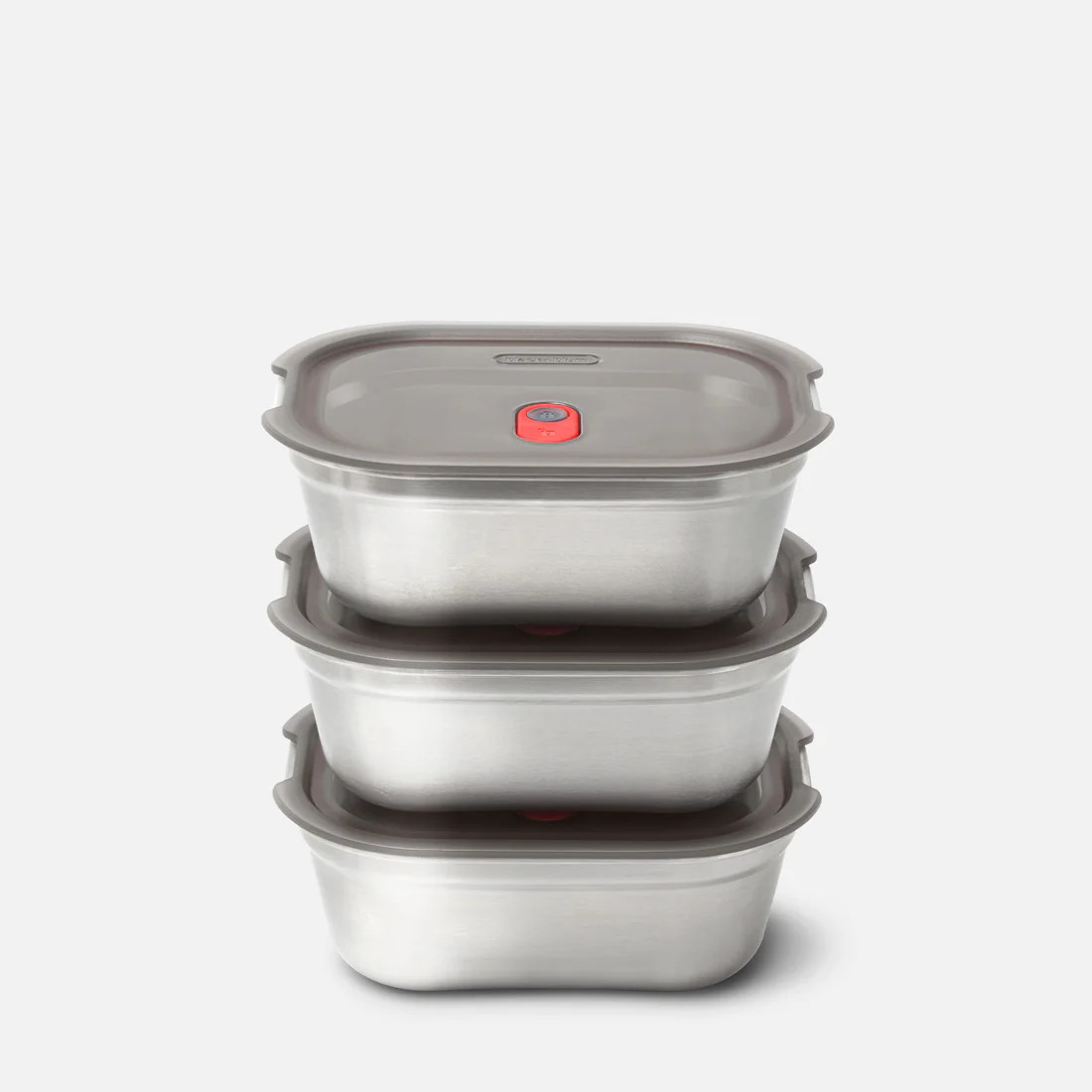 Black + Blum Steel Food Box | Grey/Red | Small