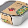 Black + Blum Steel Food Box Square | Grey/Red | Small
