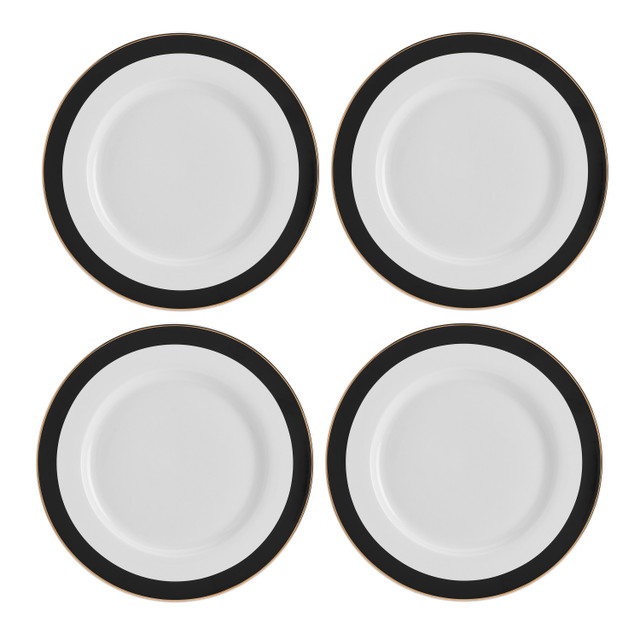 Take it back to the 1920s this season with the Mikasa Luxe Deco 4-Piece Dinner Plate Set.