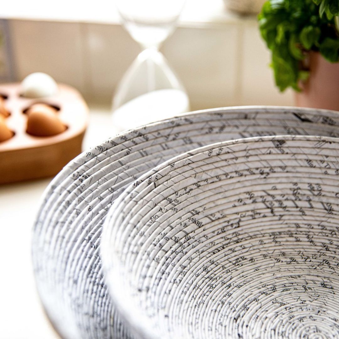 Natural Elements Reusable Fruit Bowl - Biodegradable Recycled Paper - 30cm