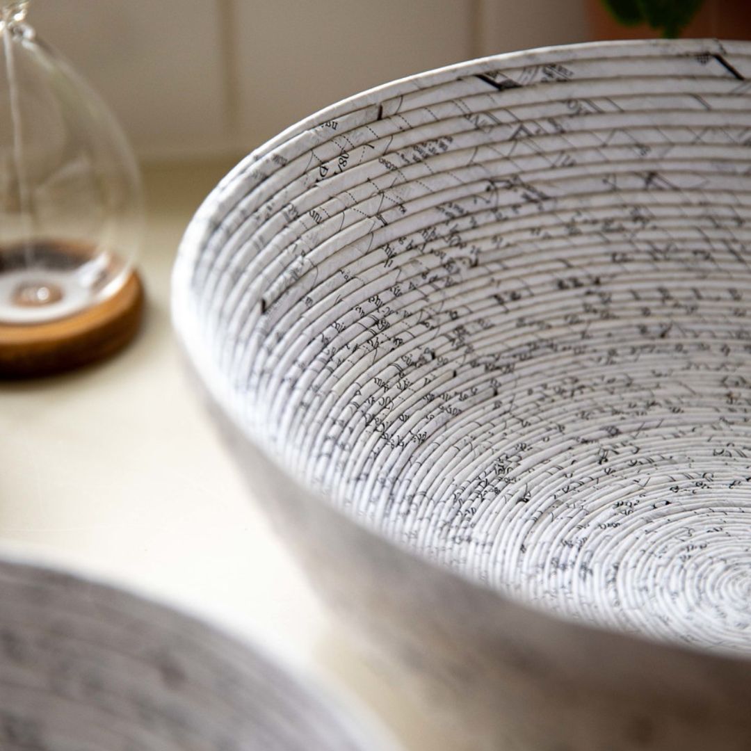 Natural Elements Reusable Fruit Bowl - Biodegradable Recycled Paper - 30cm