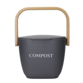 Natural Elements Bamboo Kitchen Compost Bin - Grey