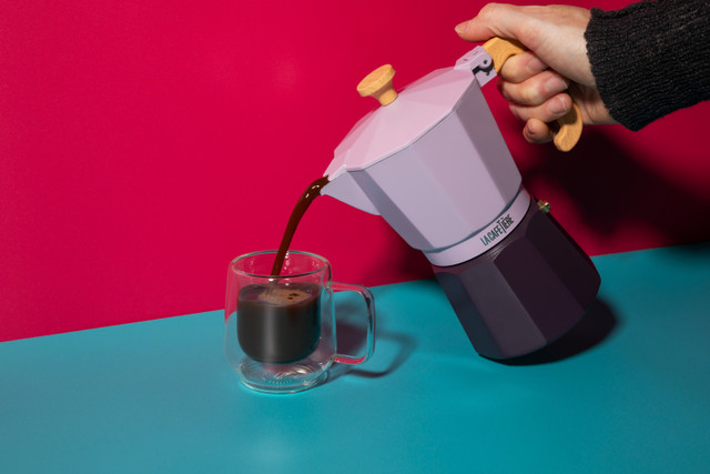 La Cafetière Venice Aluminium Espresso Maker 6-Cup - Purple 2 Tone